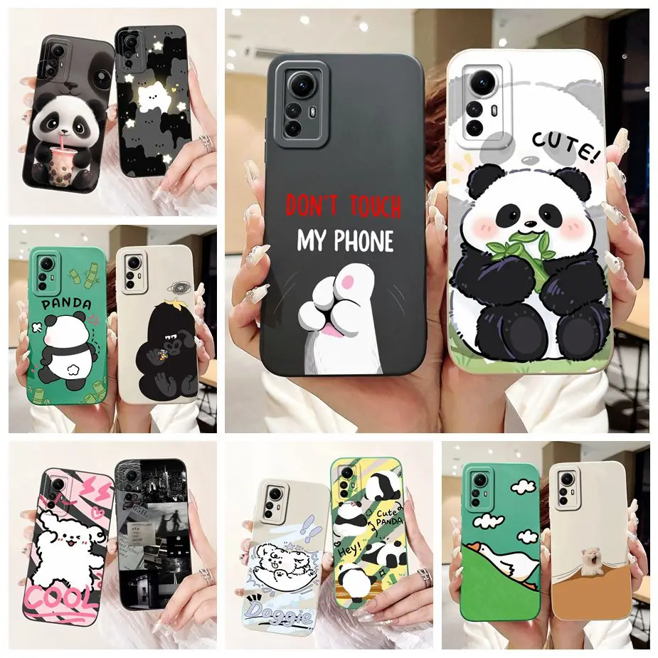 For Xiaomi Redmi Note 12S Case Cute Panda Cartoon Cover Shockproof Soft TPU Phone Cases For Xiaomi Redmi Note 12S Note12S Bumper