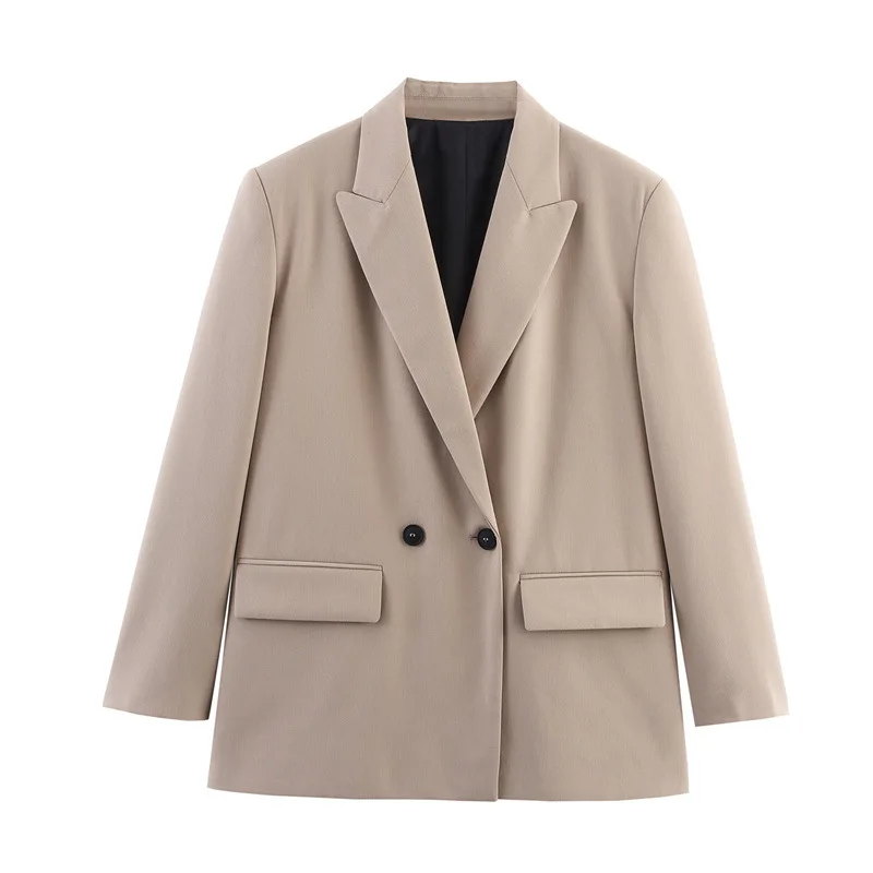 Autumn New Women's Fashion Temperament Elegant Long-sleeved Double-placket Blazer
