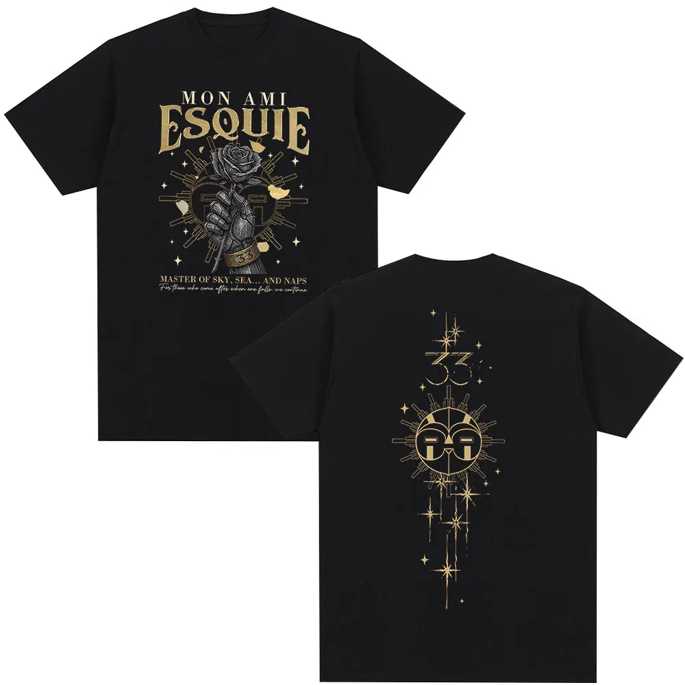 Camisetas Mon Ami Esquie Game Clair Obscur Expedition 33, ropa para hombres y mujeres, camisetas informales de algodón de manga corta de gran tamaño a la moda