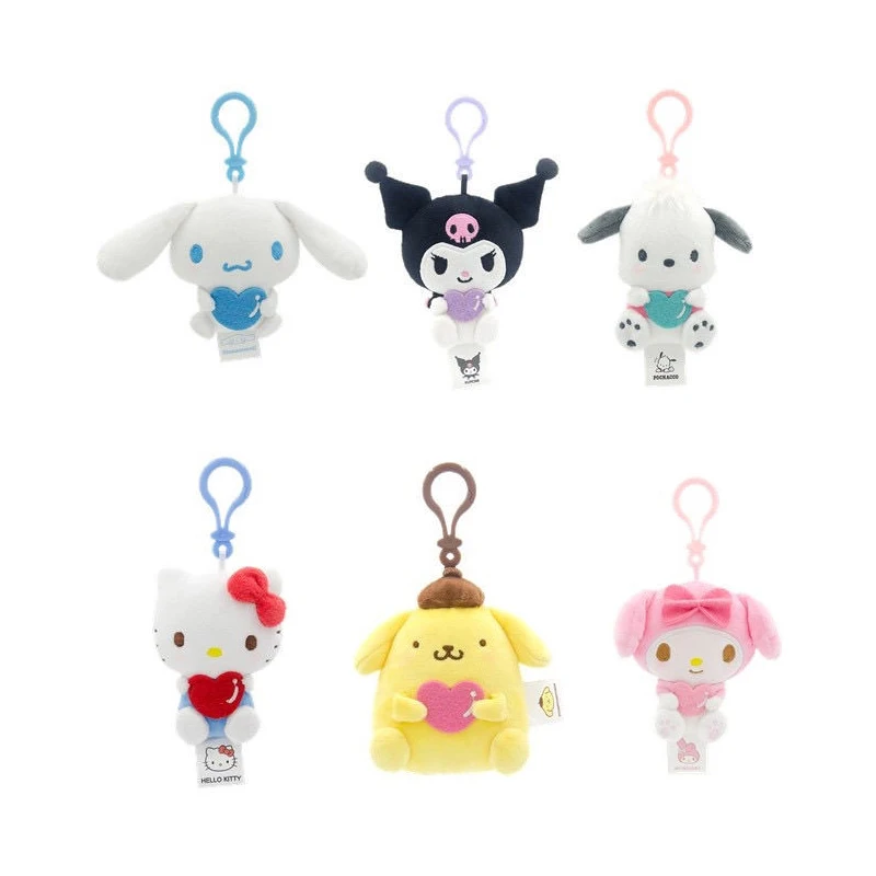 Sanrio Kuromi Cinnamoroll Anime Pop Cadeau Hanger Pluche Pop Hello Kitty Cartoon Knuffel Rugzak Decoratie Cadeau voor meisje