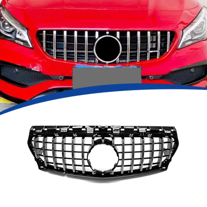 FOR 2013-2019 Mercedes Benz CLA Class W117 GT Style Grille Replacement Grille,ABS,Direct Replace,No Cutting