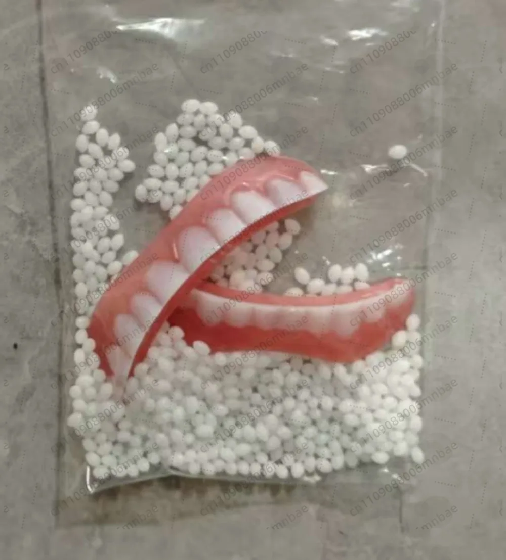 10Pcs Fake Teeth Prop Upper Lower Teeth Cover Cosplay Prank Sticker Halloween Party Photography Decoration