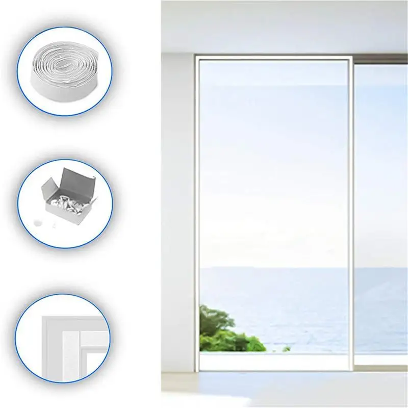 Mobile Baffle Air Conditioner Window Sealing Soft Cloth Home Screen Portable Sliding Door Durable Zipper Frame Oxford Fabric