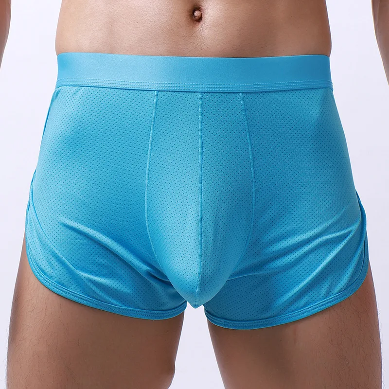 

3Pcs Man Boxers Shorts Men's Breathable mesh Panties Underpants Male sexy lingerie Underwear Plus Size bermuda masculina