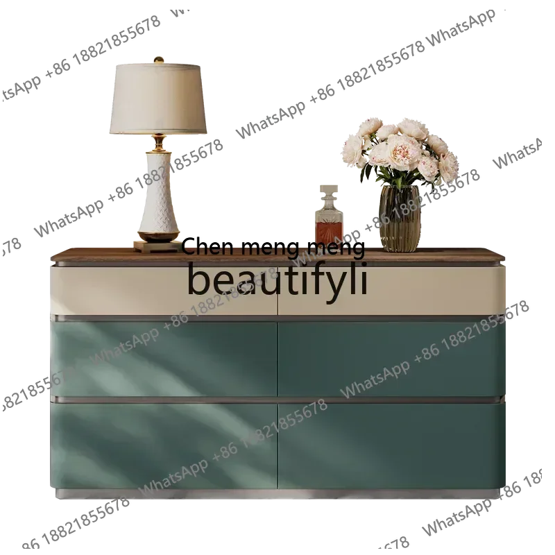 

Light luxury bedside bucket cabinet custom bedroom walnut TV cabinet storage drawer storage porch chest cabinet