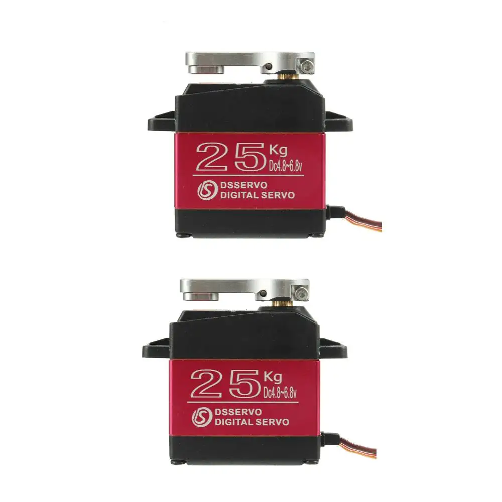 

2PCS DSSERVO DS3225 25KG 180 Degree Metal Gear Motor High Torque Waterproof Digital Servo for RC Airplanes Helicopter Car Parts