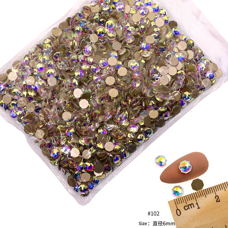 VDD 81-118 Großhandel 1440 Stück Glasrhinestones Kristall AB Flache Rückseite Glänzende Strass-Steine für DIY-Handwerk Nagelkunst-Zubehör – Detail 28