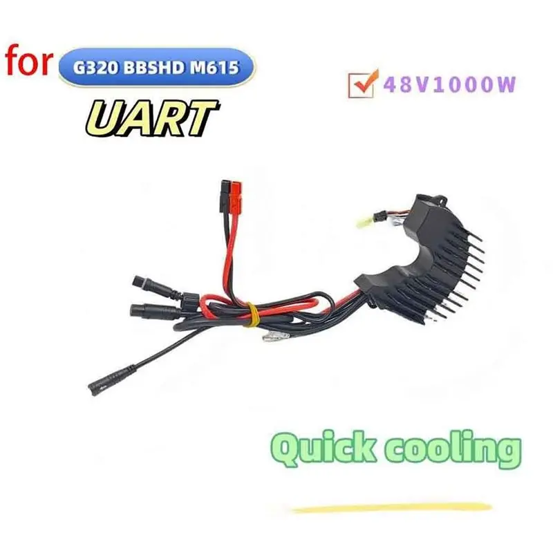 ABSS-For Bafang UART G320 M615 BBSHD For 48V 1000W, 1000W Mid Motor Controller Cooling Version For Bafang Mid Motor Controllers