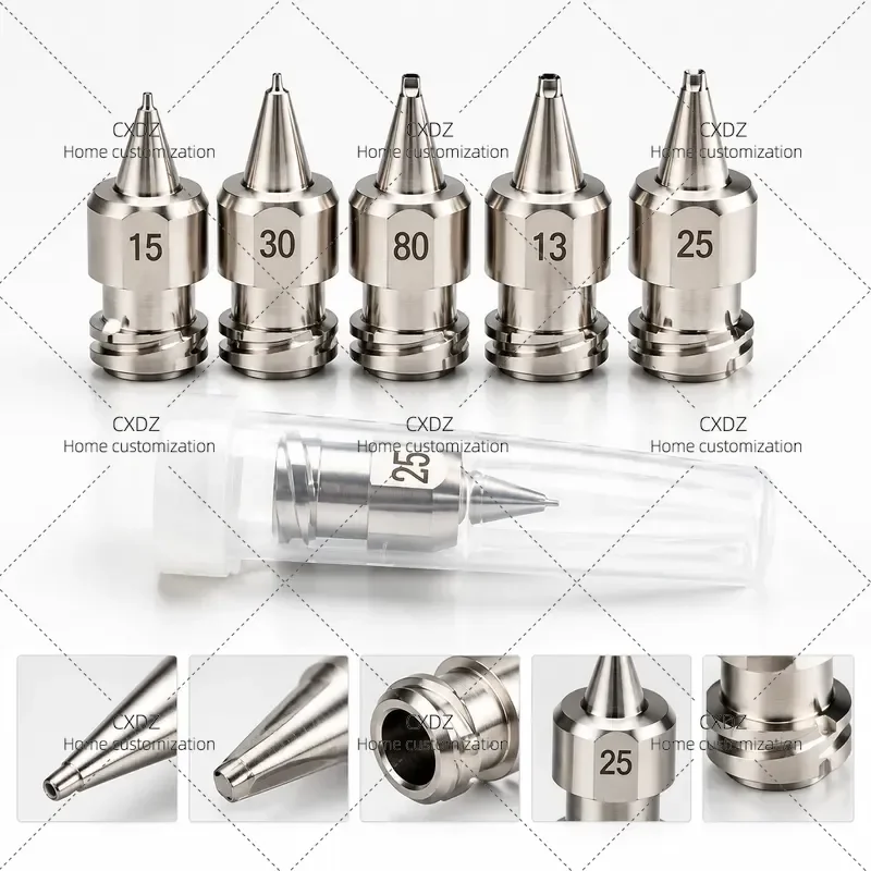 Stainless Steel Integrated Dispensing Needle High Precision Double Thread Conical Glue Outlet Nozzle for Industrial Use