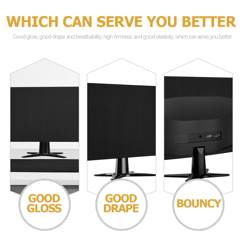 Elastic Cotton Computer Screen Cover Dustproof Protective Cover for Desktop Monitor Stretchy Fit Home Office Use