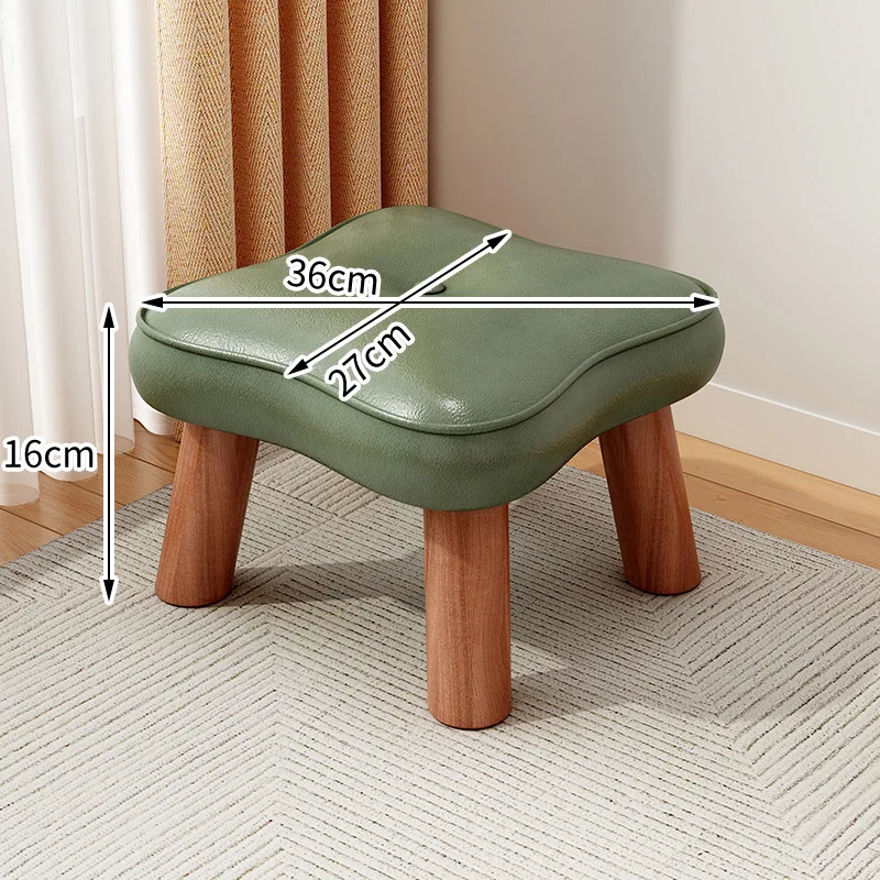 Small stool home low stool living room stool creative children's seat cushion sturdy and durable sofa footstool image 4