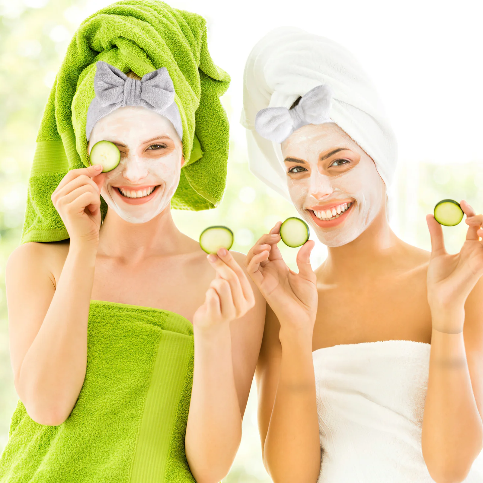 

3Pcs Elastic Coral Fleece Spa Headbands Face Wash Hairbands Skin Care Makeup Shower Headwraps Spa Headbands Face Wash Headband