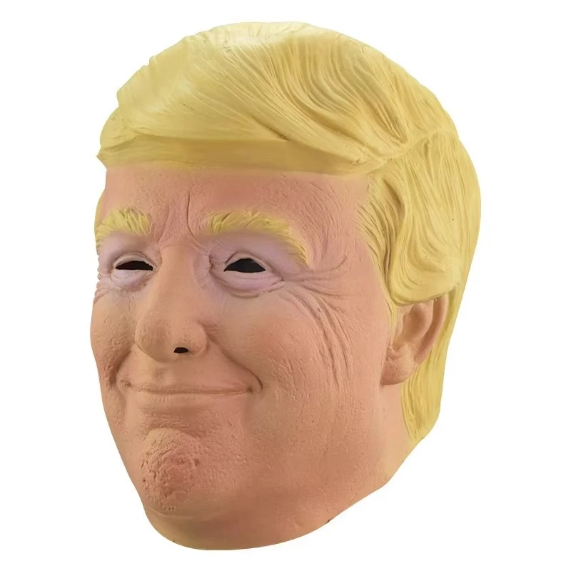 Trump Latex Full Head Face Human Mask for Mask Festival Halloween Easter Costume Party Donald Trump Presidential Cosplay Fans