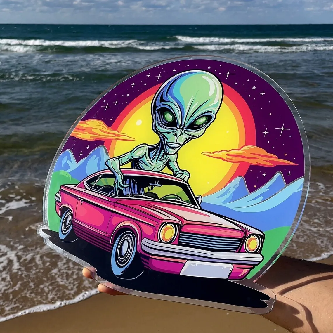 The Alien of Human Acrylic Glass Wall Art Modern Picture Decoration Reflection Design Bright Surface UV print