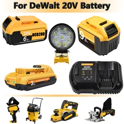 20V 3.0AH/6.0Ah/9.0Ah Lithium Replacement Battery For Dewalt DCB200 DCB206 DCB207 DCB204 DCB203 Tools Battery+Battery Charger