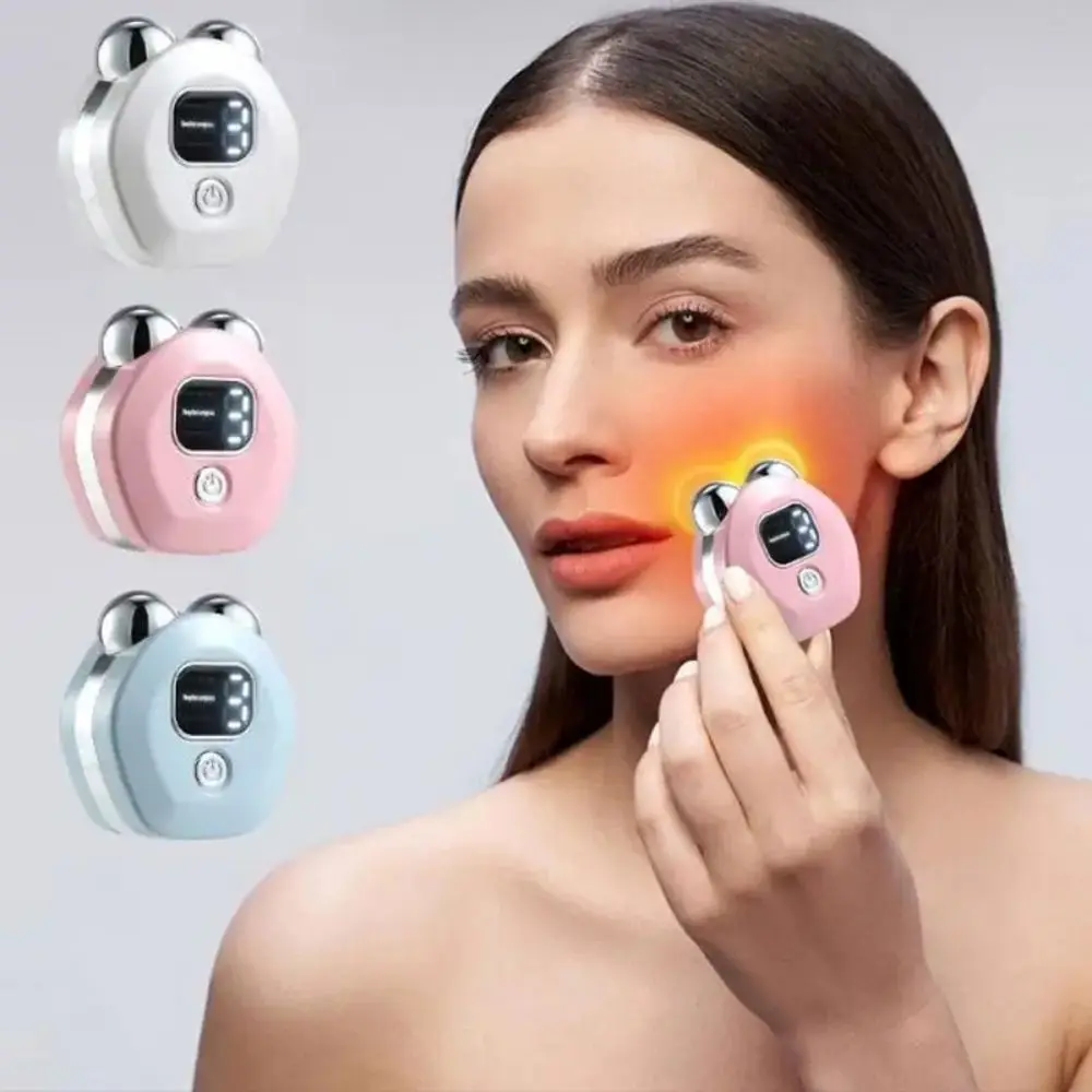 

3 Levels Electric Facial Massager Adjustable Thermal Vibration Face Beauty Device Skin Care Deep Hot Compress