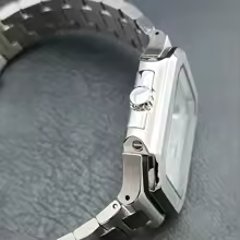 Square silver stainless steel case men watch case fits for NH34 N H35 movement case 13mm strap green luminous 29.5mm dial watch - AliExpress 1511