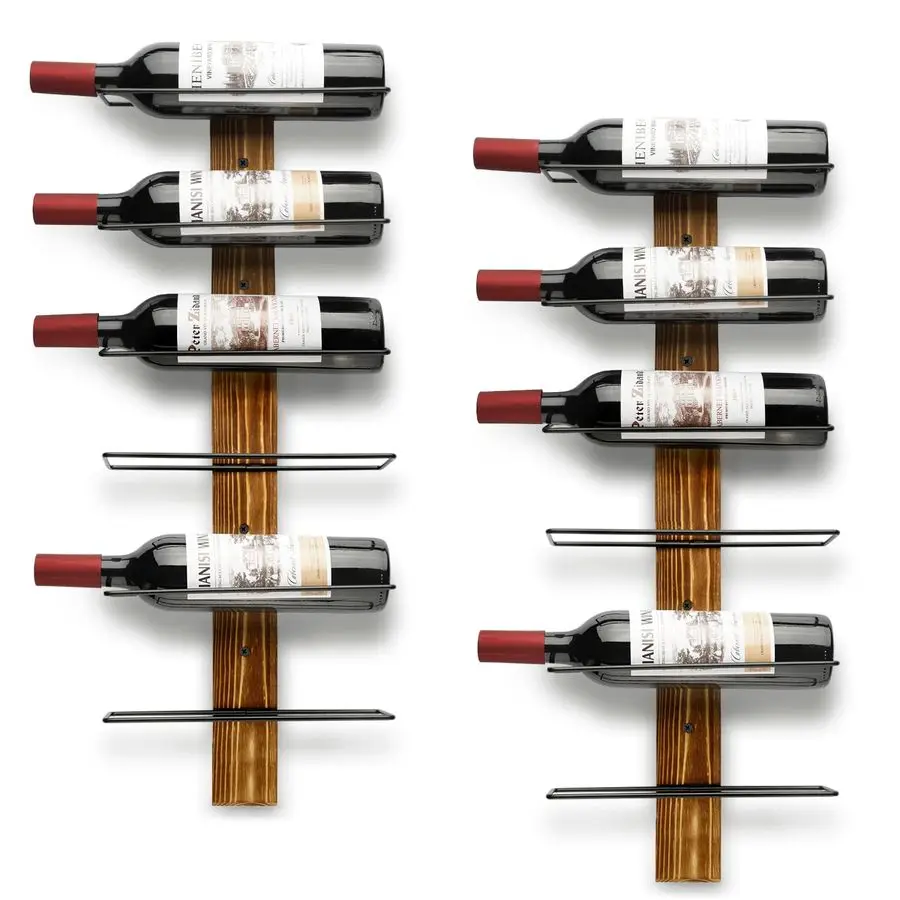 

Wine Rack Pine Wood Holder for 12 Bottles Display for Kitchen, Dining Room, Bar