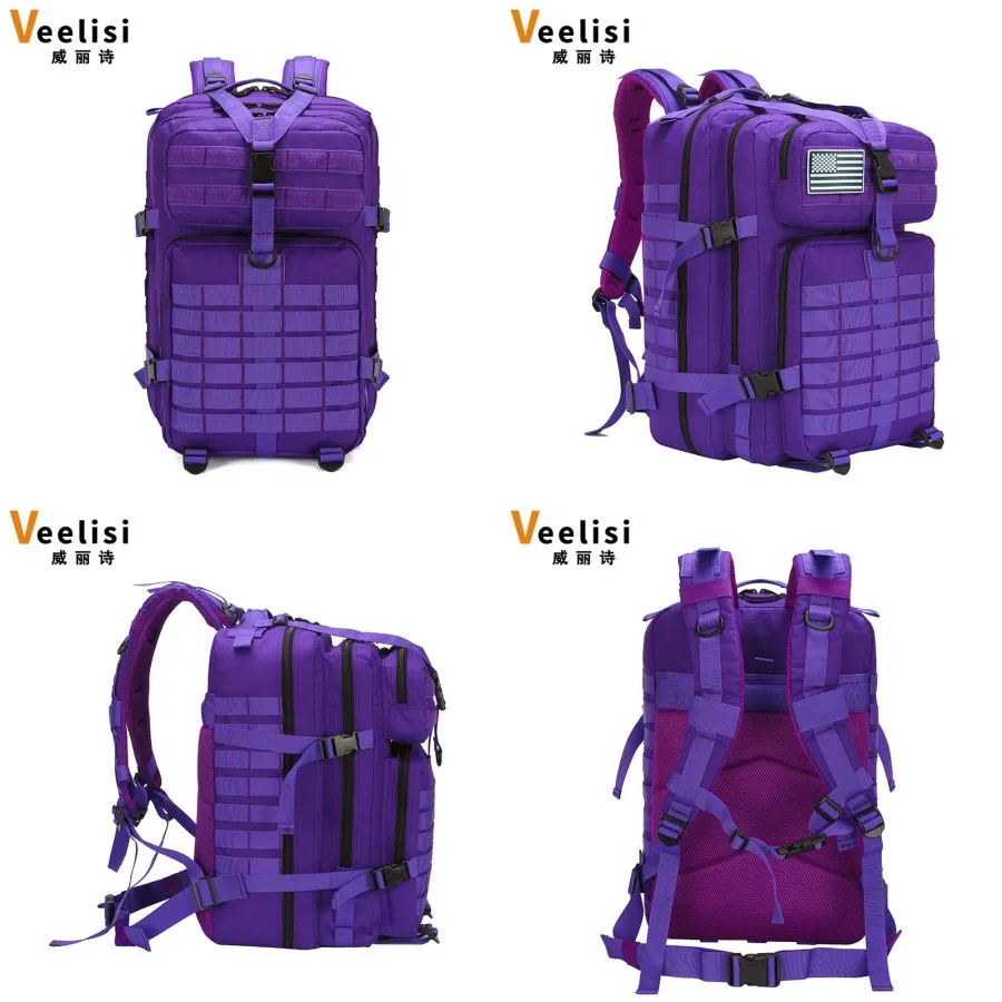 

【Новый стиль】Спортивный рюкзак с камуфляжным принтом для активного отдыха, большой вместимости, для альпинизма и путешествий, мужской, многофункциональный, тактический 3P.