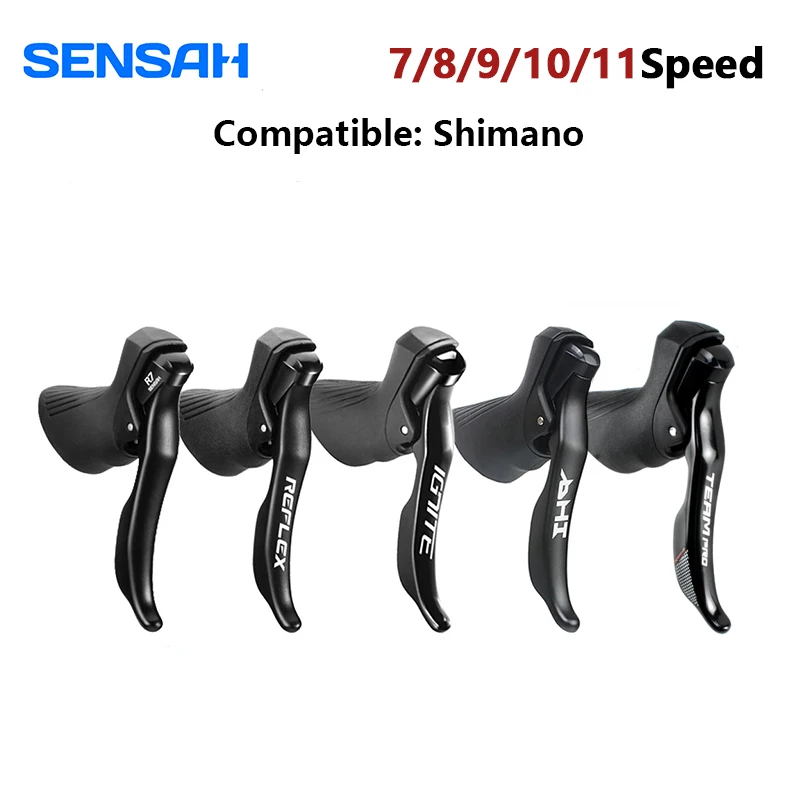 SENSAH Road Bike Shifters Groupset 2X7 2X8 2X9 2X10 2X11 Speed Bicycle Trigger Brake Lever Front and Rear Derailleur for Shimano