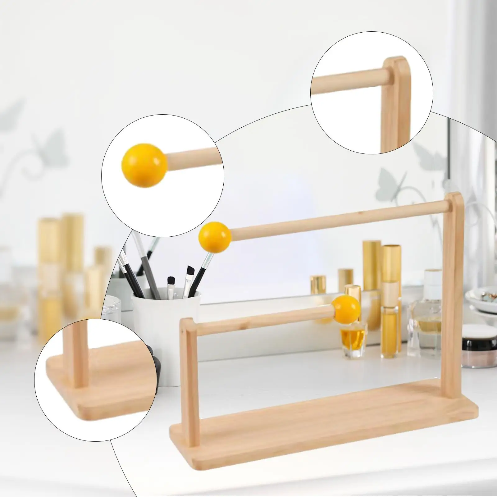 

Hair Tie Holder Jewelry Stand Multi-Functional Hairband Storage Rack for Perfect Organizer for Hair Accessories Scrunchies Rings