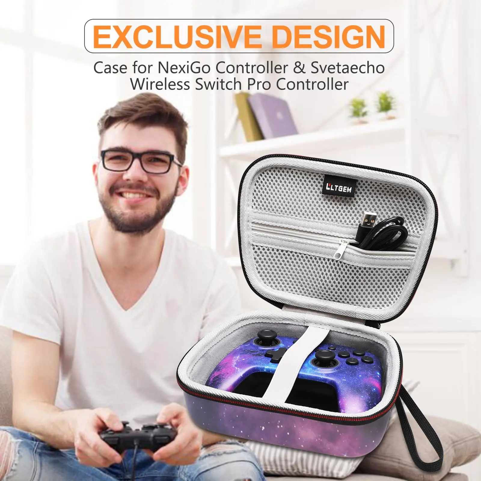 Estuche rígido LTGEM Eva para controlador de mando inalámbrico NexiGo, bolsa de almacenamiento (¡solo estuche!)