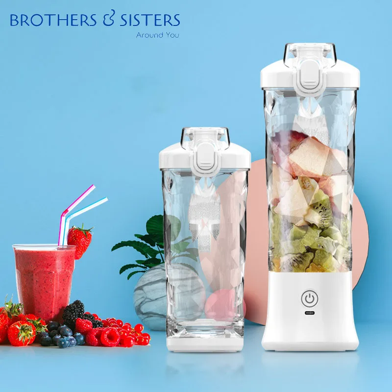 

Portable juicer Multi-functional rechargeable electric juicer 600ml large-capacity blender six knife heads for rapid juicing