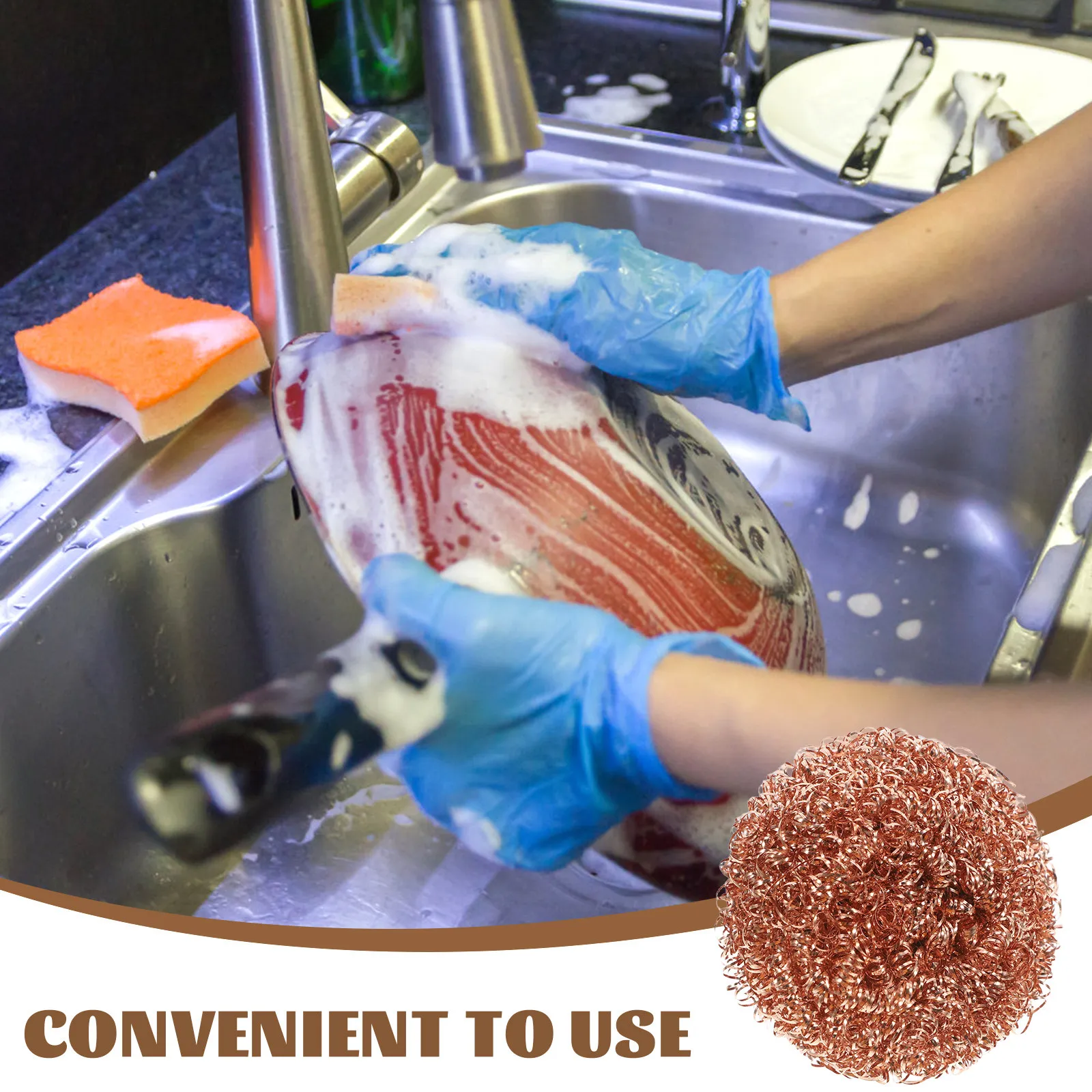 Soldering Iron Tip Cleaner 6 Piece Copper Wire Cleaning Balls Soft Elastic Scrubber for Soldering Station
