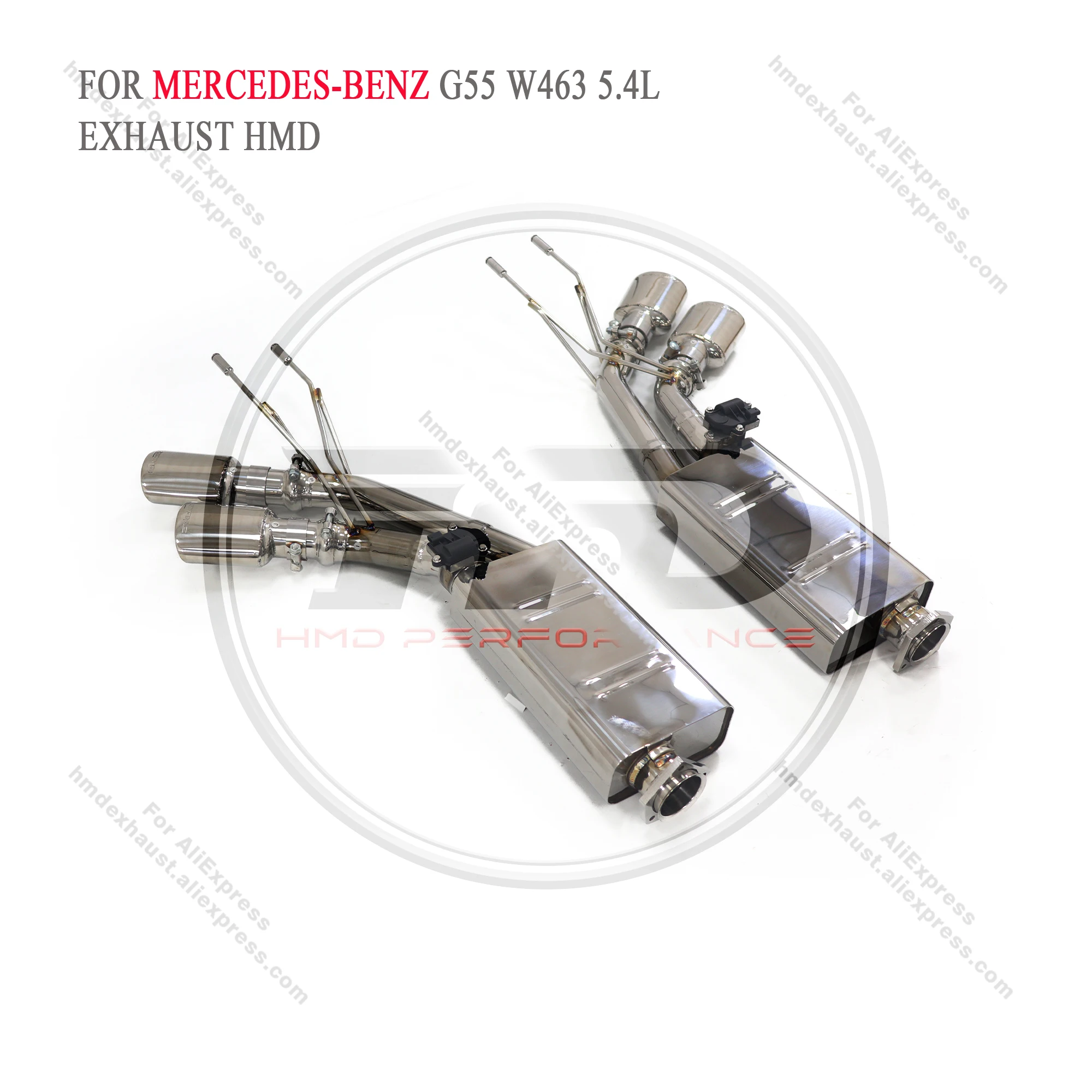 HMD Exhaust System Stainless Steel Performance Catback for Mercedes Benz G55 W463 5.4L Muffler Delete Valve