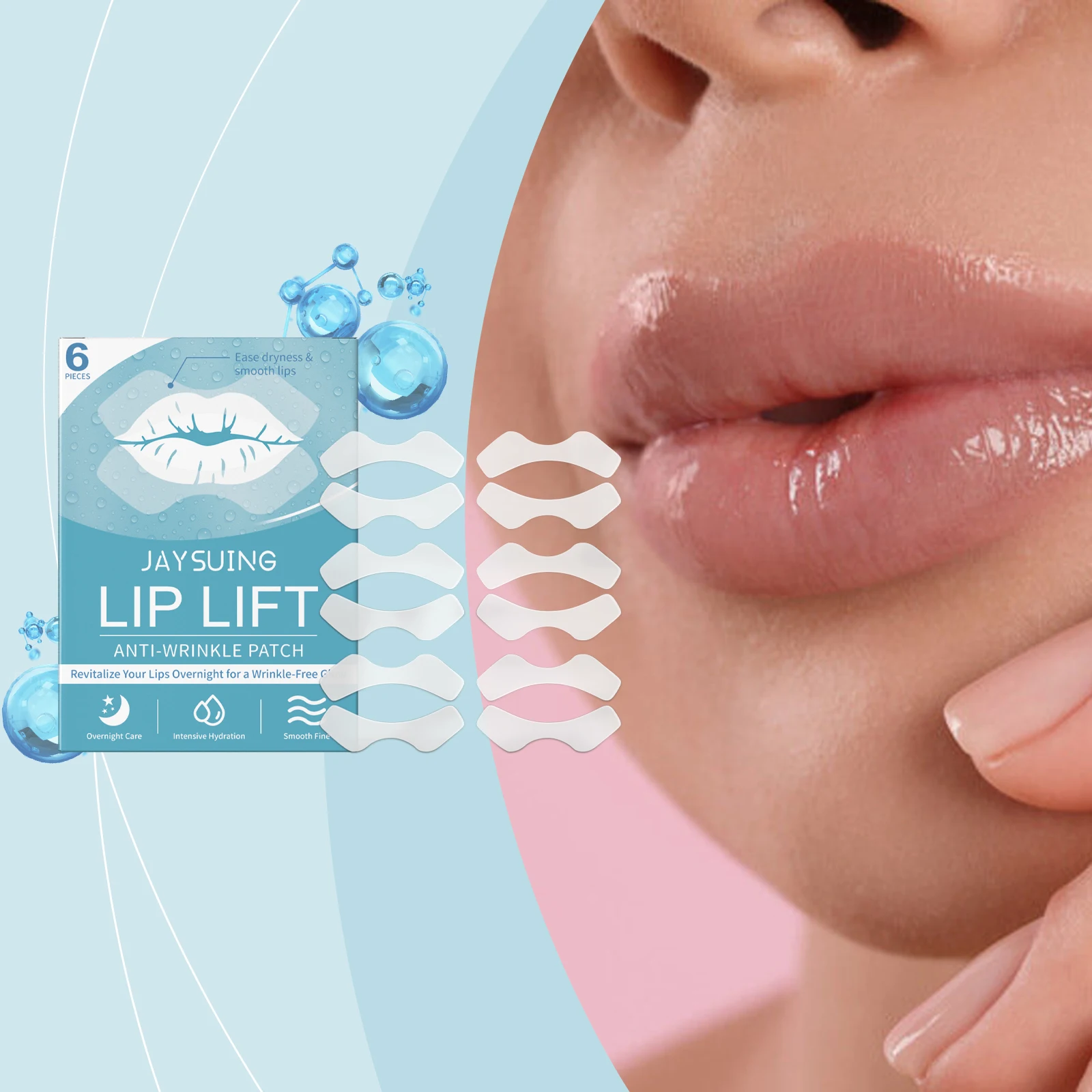 

Anti Wrinkle Stickers for Lip Moisturizes Smooth Lifting Skin Fade Fine Lines Enhance Elasticity Improve Sagging Smile Lip Patch