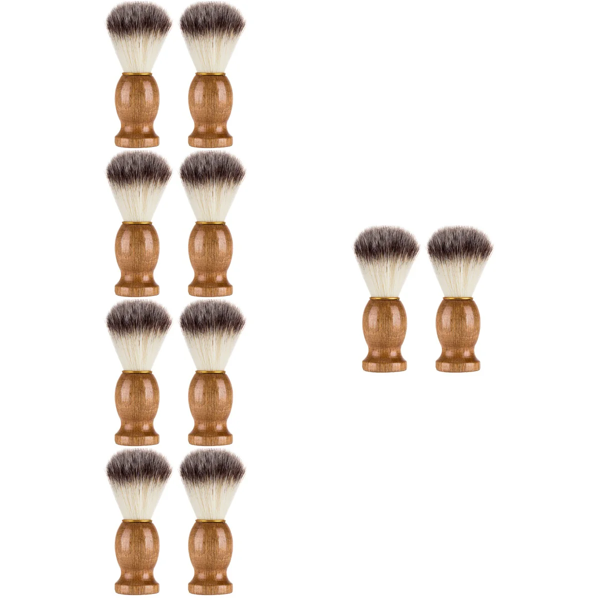 

5 Pack Shave Brush Shaving Wood Handle for Men Aftershave Light Brown