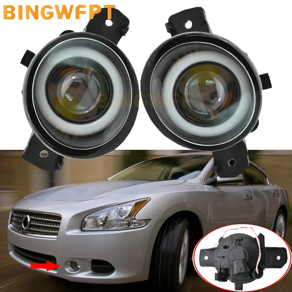 

LED DRL 12V H11 Fog Lights Lamp Headlights Lens Front Bumper Daytime Running Light for Nissan Maxima A35 2008-2014 A34 2007 2008