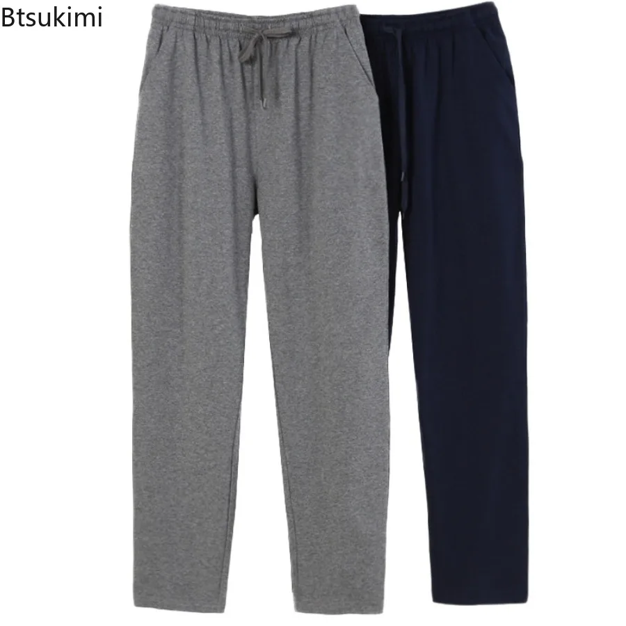 Nuevo 2025 pantalones de dormir informales de algodón para hombre, pantalones suaves para dormir para hombre, pantalones de pijama, ropa de dormir, pijama, ropa de casa, ropa interior masculina