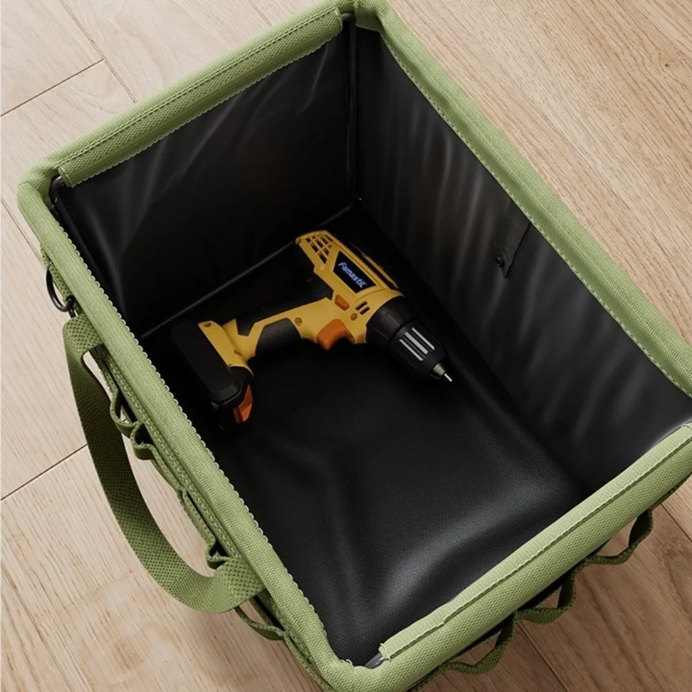 Multifunctional Foldable Tool Bag Thickened Large Capacity Heavy Duty Tool Bag Side Pocket Oxford Fabric Hardware Carry Pouch