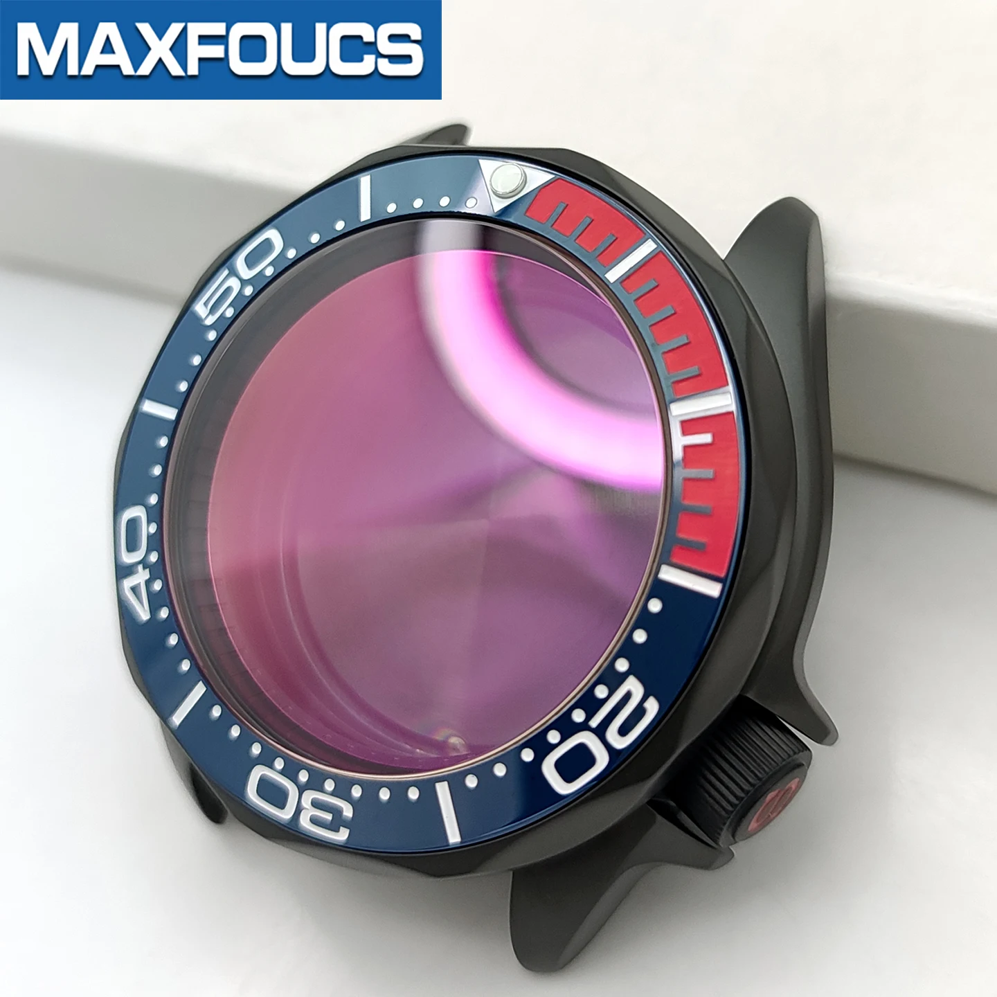 Sea/Master SKX 3.8 Uhrengehäuse-Set, schwarz matt, passend für NH35/NH36/NH34 MOD-Uhrengehäuse, Teile, Saphirkrone, individuelles Zubehör – Detail 16