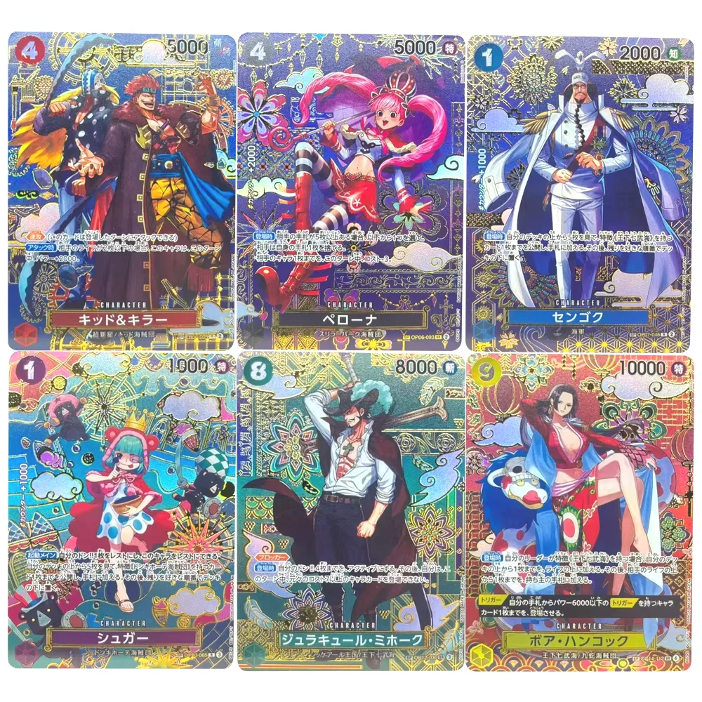 ONE PIECE Collection Cards DIY Dracule Mihawk Boa Hancock Sugar Perona Sengoku JPN  High Quality Self Made Game Anime Cards Gift