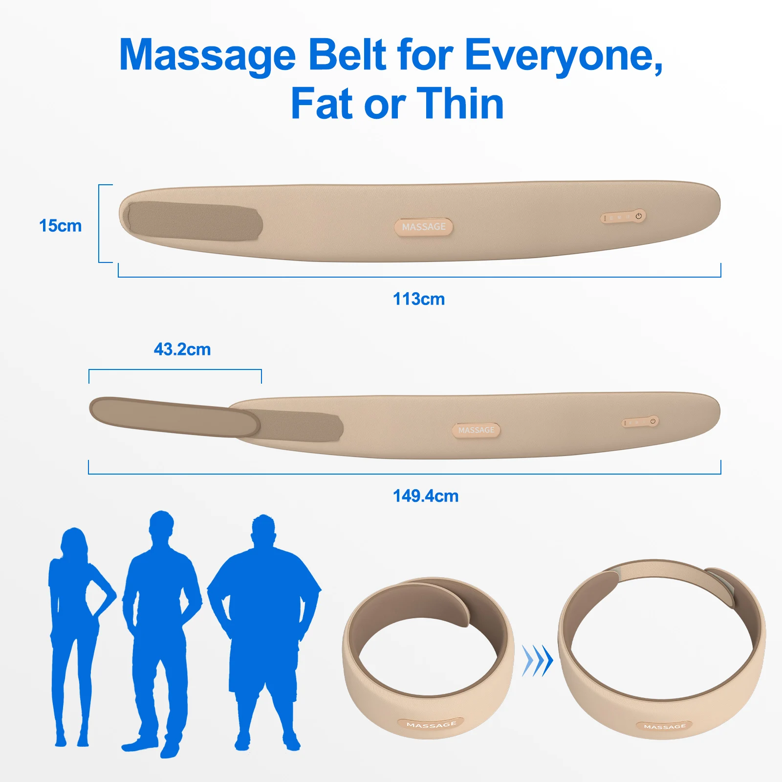 وسادة تسخين لاسلكية للظهر، مدلك الخصر الاهتزازي، مدلك حزام الخصر المحمول مع إيقاف تلقائي للأسفل والظهر والأسفلية