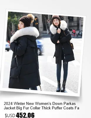 2027 Winter New High End Big Fur Collar Workwear Down Cotton Jacket Women's Fashion Short Thicken Cotton Female Parkas Coats