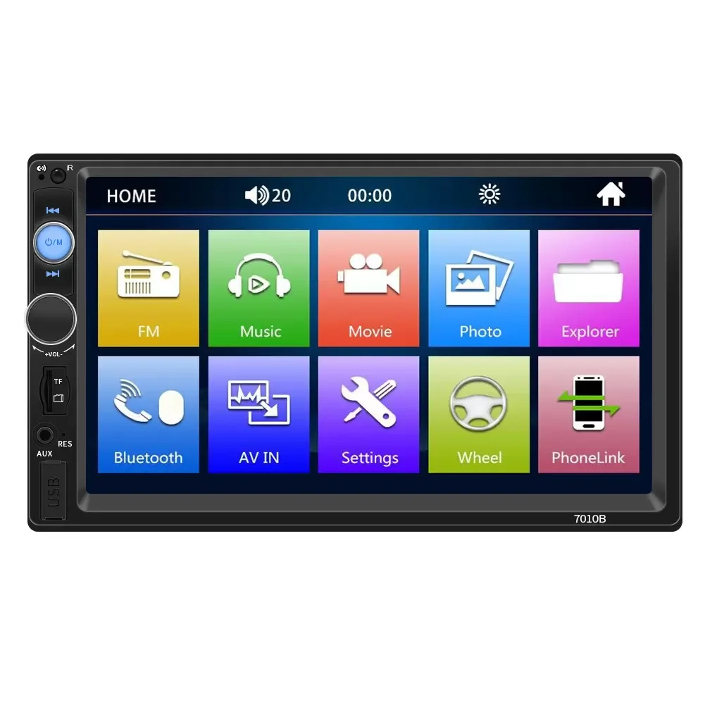 7-inch large screen car MP5 player USB card car radio MP3 Bluetooth hands-free reversing 7010B