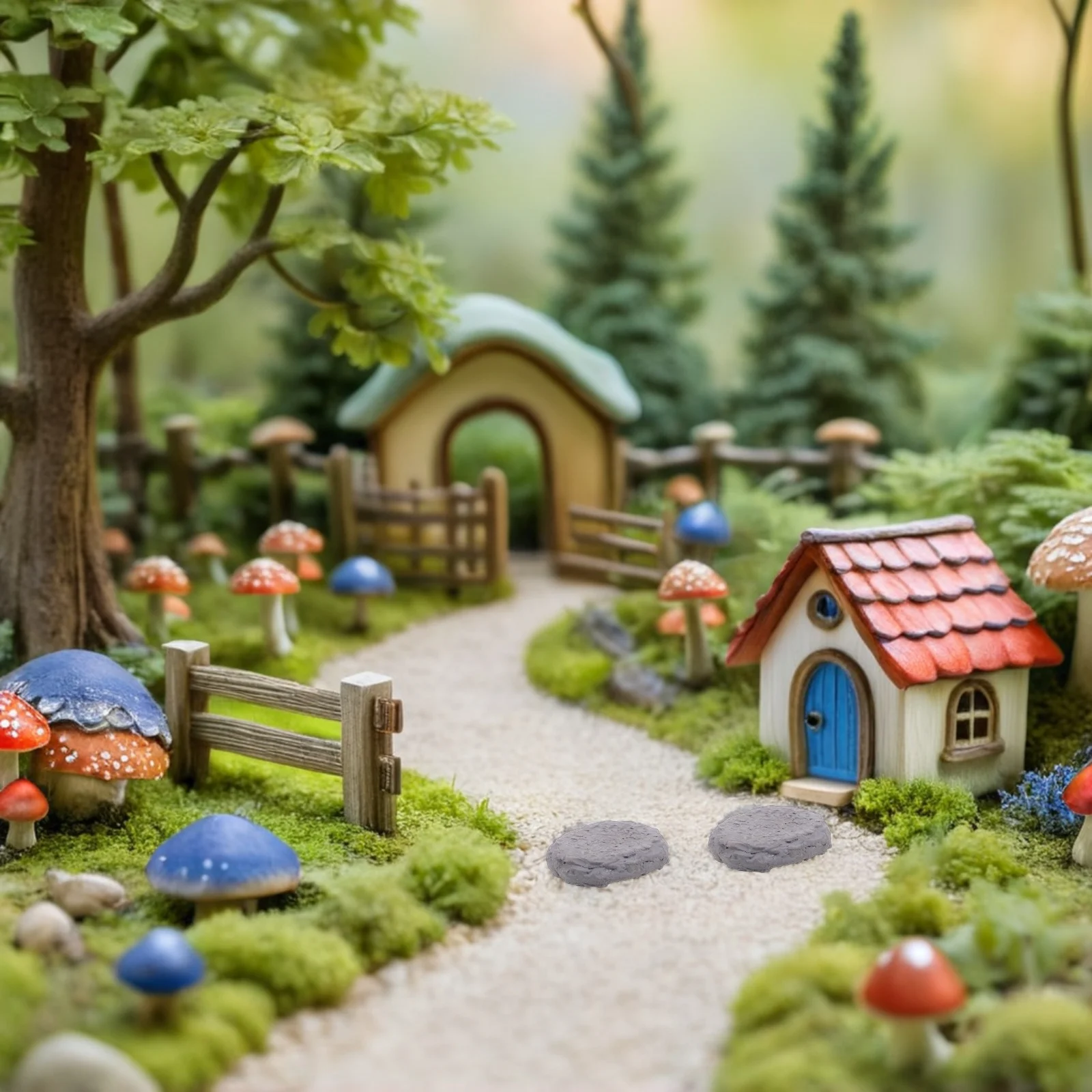 20 szt. Miniaturowe kamienie do ogrodu, mikro-landscaping, żywiczne kamienie dekoracyjne, akcesoria do mini bajkowego ogrodu, bonsai