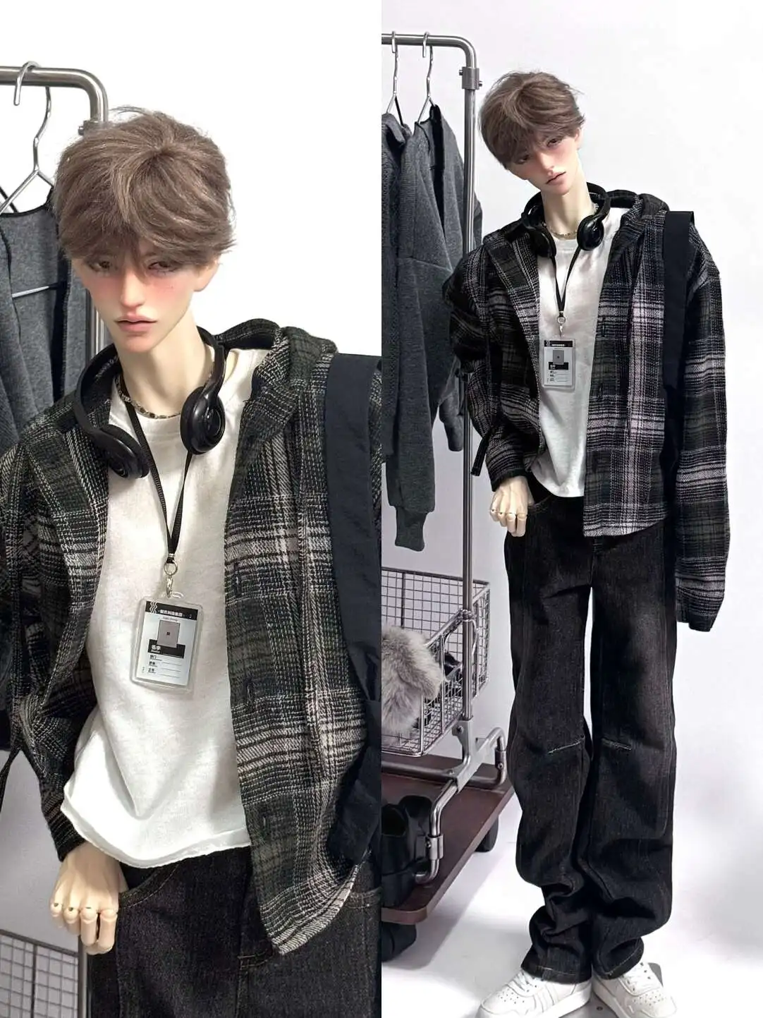 1/3 人形の服 75 センチメートル男性 Bjd 人形用長袖フード付きシャツドレスアップおもちゃままごとハンサム人形アクセサリー、人形なし