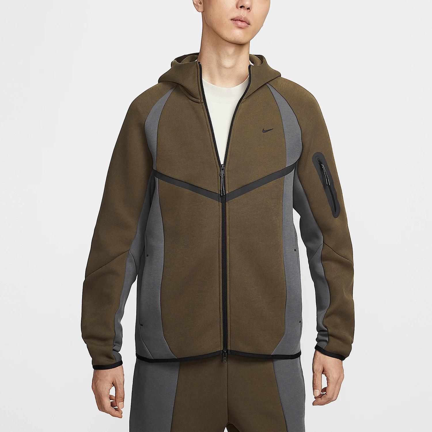 Nike genuine Spring and Autumn men's knitted zipper retro loose classic jacket IF1326-212