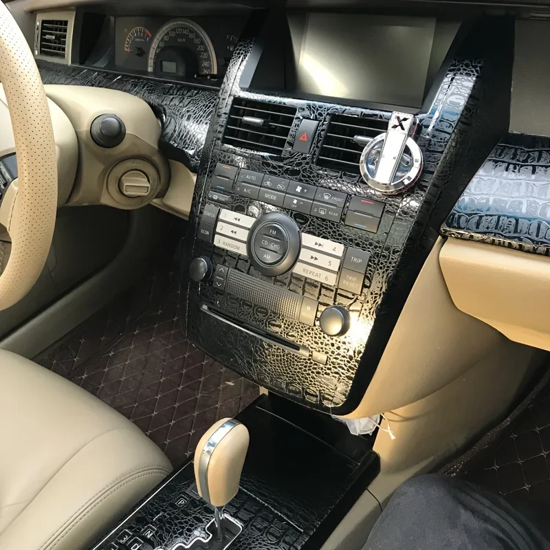 For Nissan Teana J31 2003-2007 Interior Central Control Panel Door Handle Carbon Fiber Stickers Decals Car Styling Accessorie