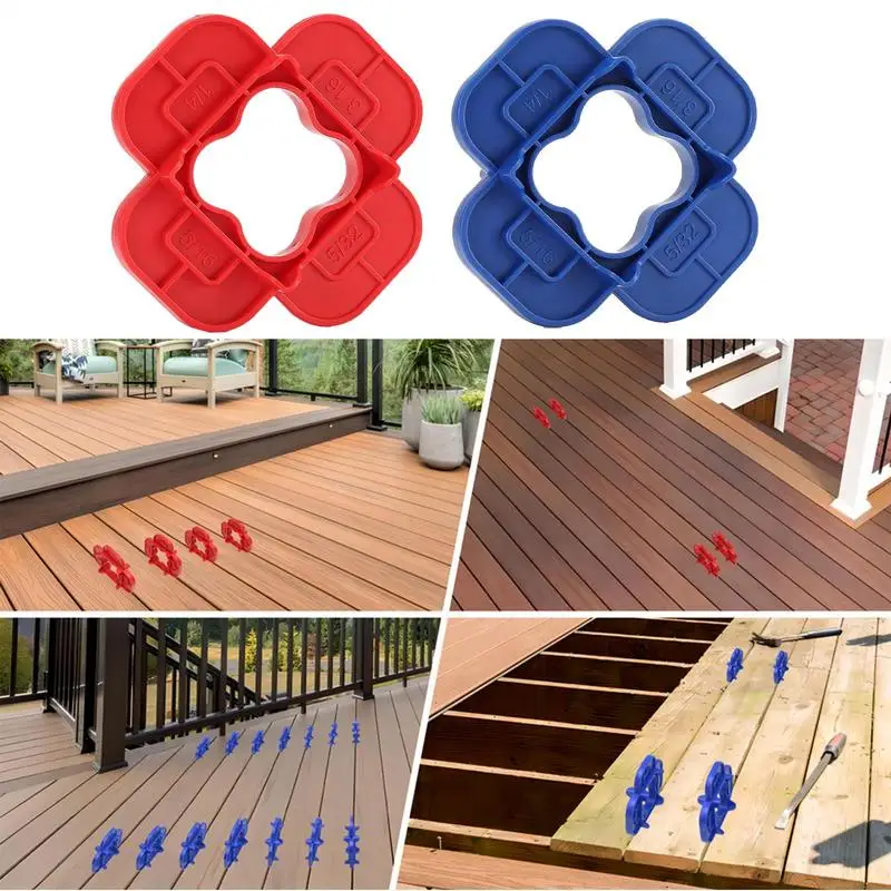 복합 데크 스페이서 지하실 공원용 4개의 두께 정밀 제어 보드 정렬 기어가 있는 6개 조각 데크 보드 스페이서