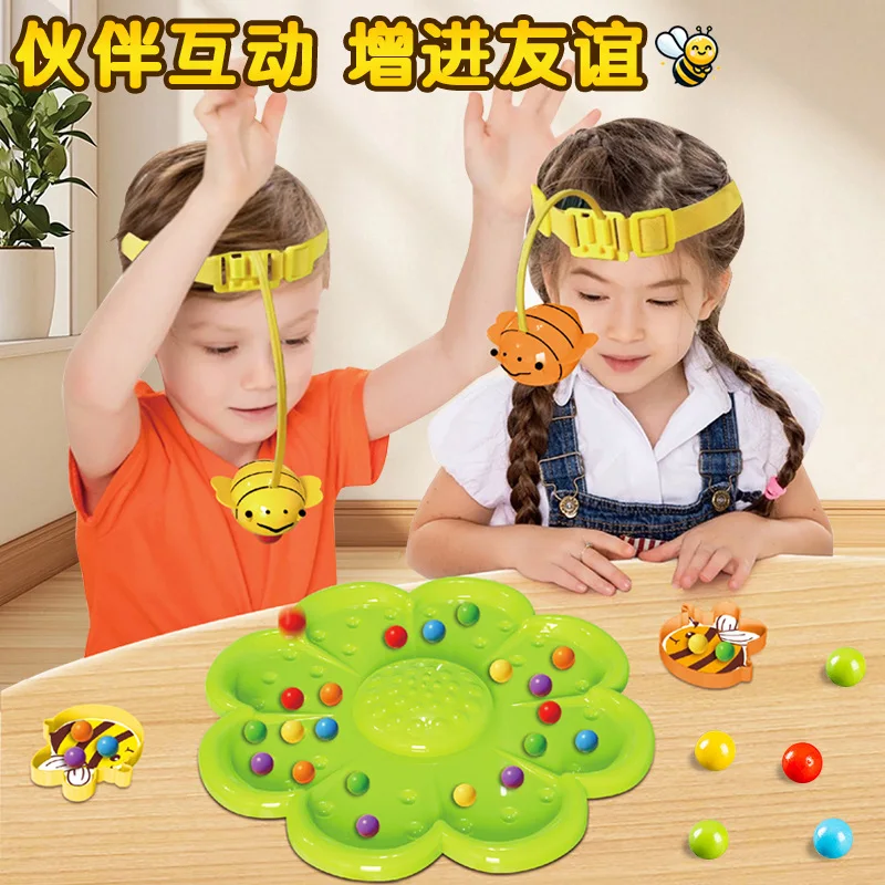 Little Bumblebee Multifunctional Board Game Puzzle Fishing Toy Interactive Fun Multiplayer Magnetic Fishing Tabletop Game Toys