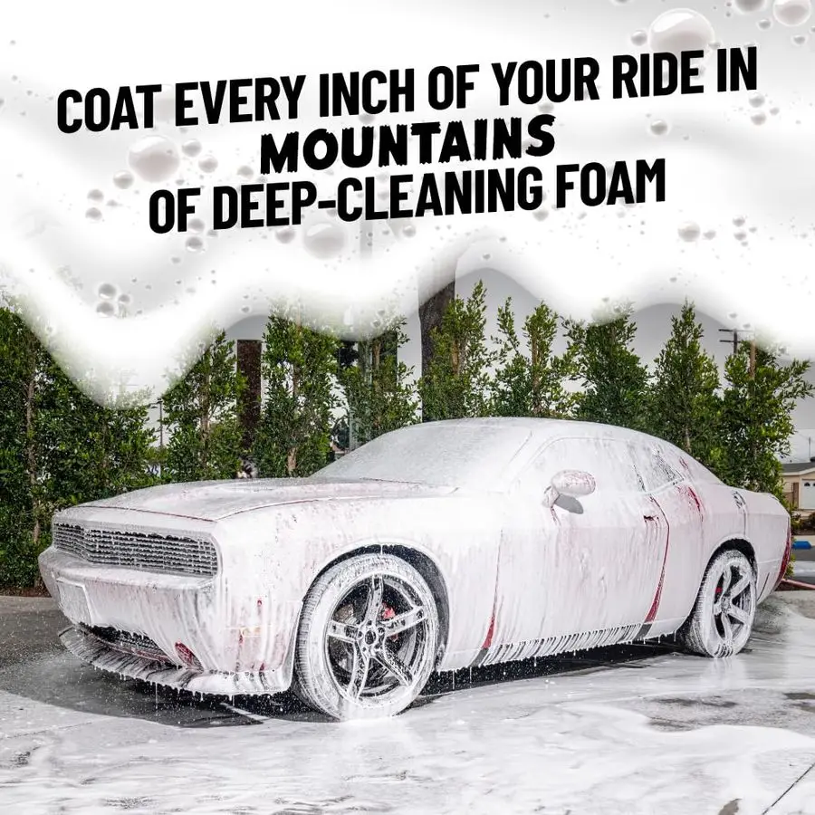 EQP339 TORQ Professional Foam Cannon amp غسيل شاحنة الطين القوي، صابون عالي التحمل للطرق الوعرة ATV، 128 أونصة سائلة 1 جالسون، رائحة الليمون