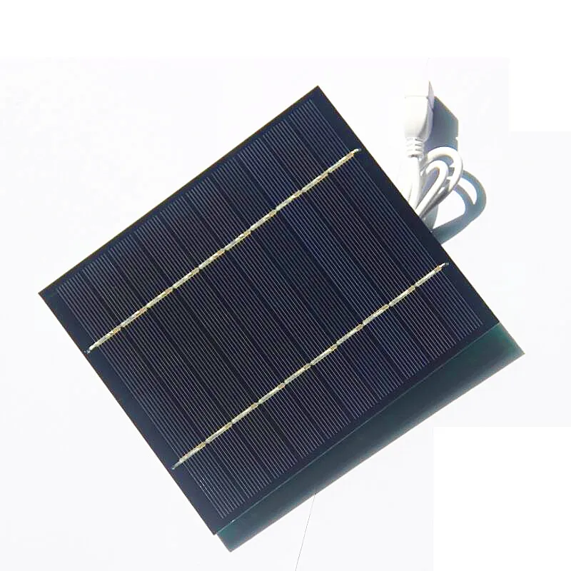 5W 5V 태양열 충전기 모바일 전원 은행에 대 한 단결정 태양 전지 패널 충전기 3.7V 배터리 충전기 빛 130*150MM