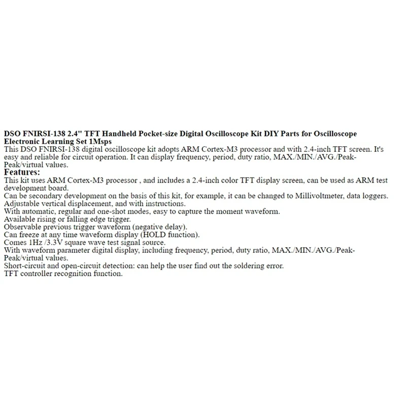 Oscilloscope numérique AC88-DSO138, Kit électronique de bricolage, assemblage de circuits imprimés de microcontrôleur, pièces de soudage
