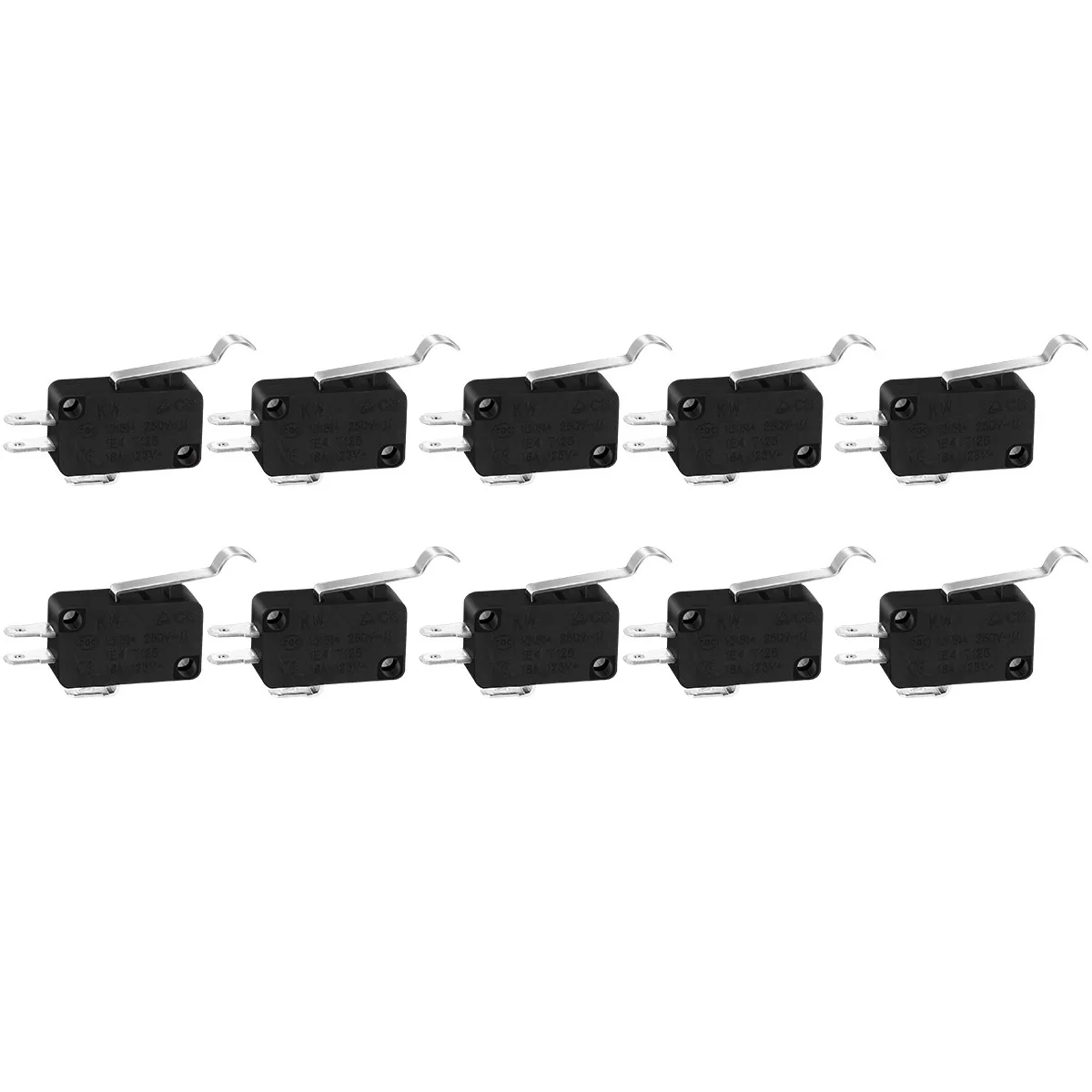 10Pcs Micro Switch Limit Switch 3 Long Hinge Lever Waterproof Momentary Push Button for Home Appliances Audio Mouse Business