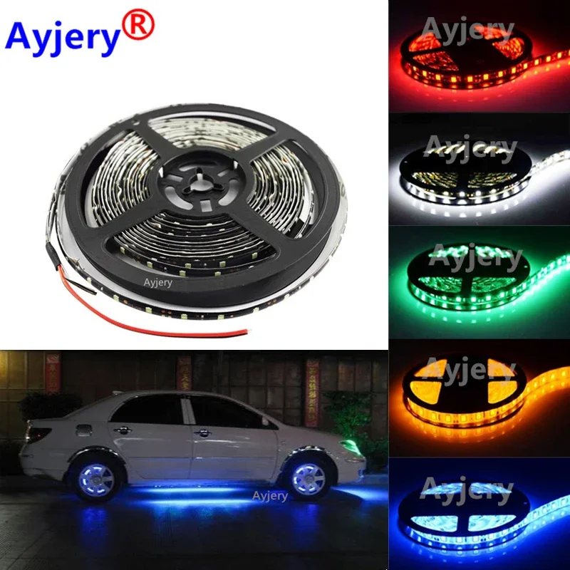 

AYJERY 1Rolls 24VDC 5M Flexible 3528 1210 300 SMD IP65 Waterproof Car Truck Decoration 300 LED Strip Light Daytime Running Light